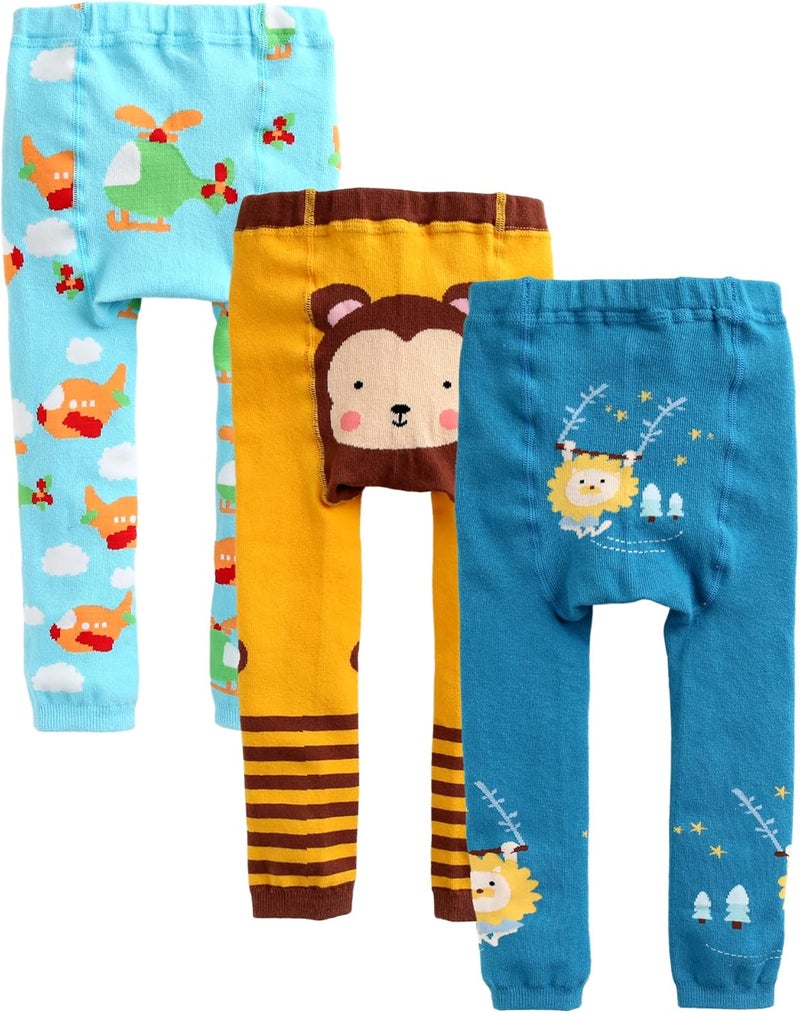 Vaenait baby 6-24Months Baby Infant Toddler Girl Boy Unisex Soft Stetchy Funny Leggings Tights Pants Multi Pack - Image 1